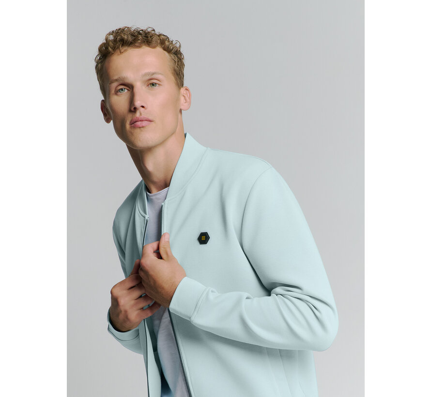Sweater Full Zipper Pique Bomber Ice (27100106SN - 151)