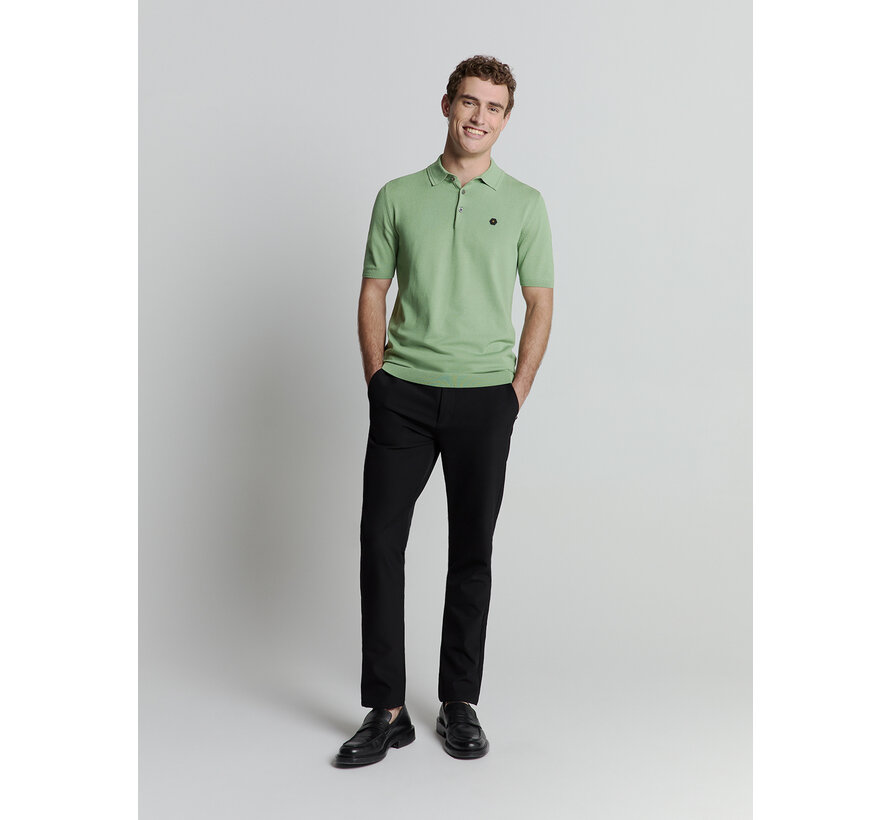 Pullover Short Sleeve Polo Button Solid Green (27210351 - 050)