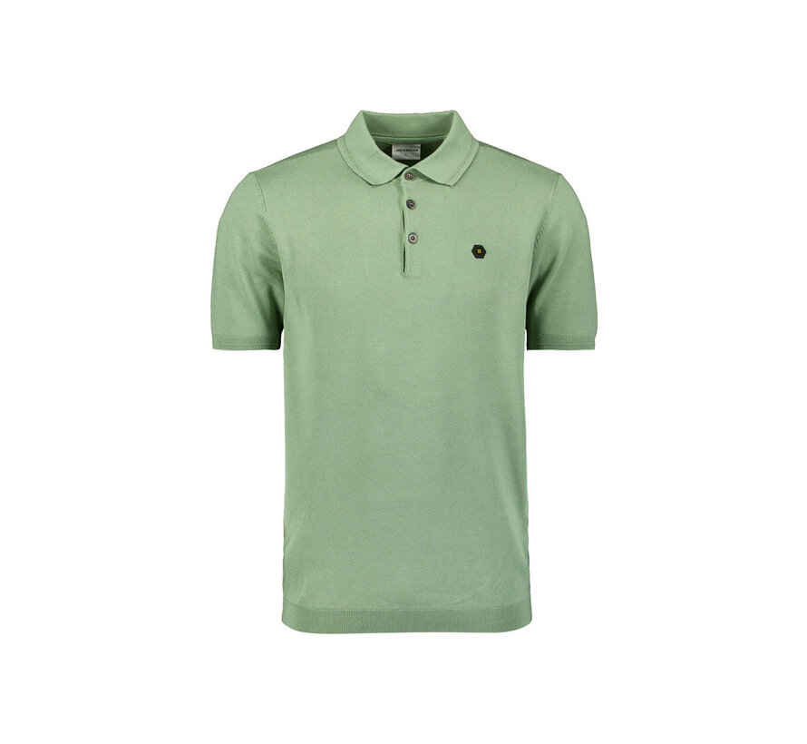 Pullover Short Sleeve Polo Button Solid Green (27210351 - 050)