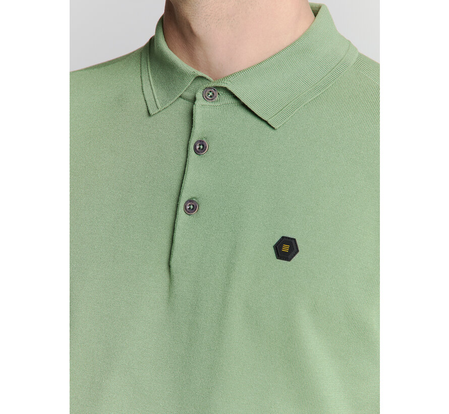 Pullover Short Sleeve Polo Button Solid Green (27210351 - 050)