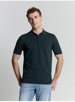 No Excess Pullover Short Sleeve Polo Button Solid Night (27210351 - 078)