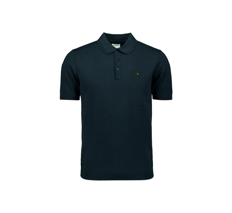 Pullover Short Sleeve Polo Button Solid Night (27210351 - 078)