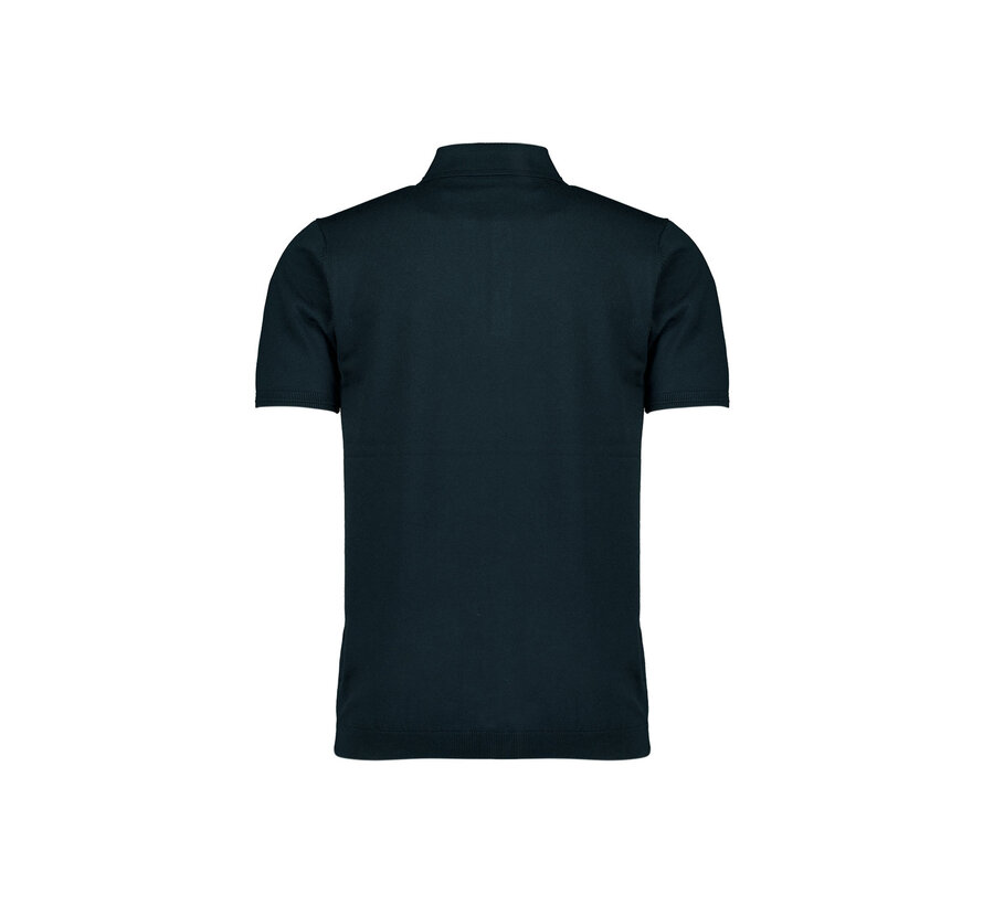Pullover Short Sleeve Polo Button Solid Night (27210351 - 078)