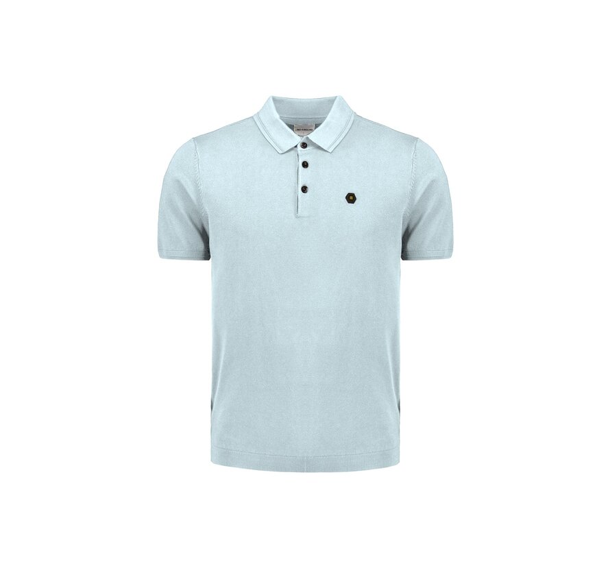 Pullover Short Sleeve Polo Button Solid Ice (27210351 - 151)