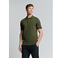 Pullover Short Sleeve Polo Button Solid Dark Moss (27210351 - 186)