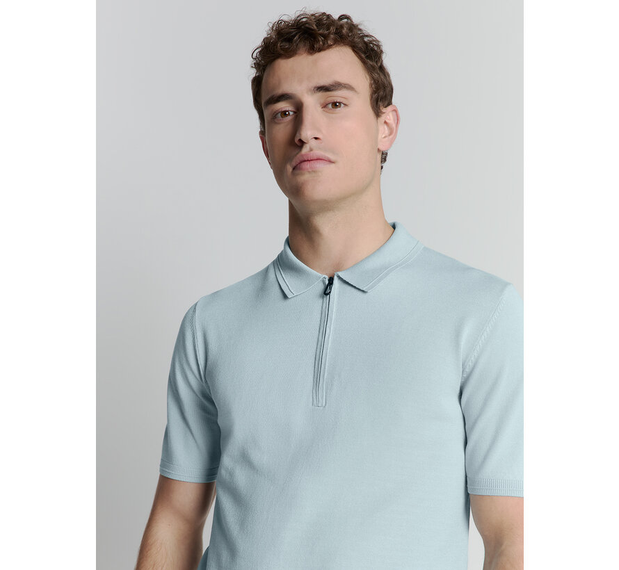 Pullover Short Sleeve Polo Zip Solid Ice (27210352 - 151)