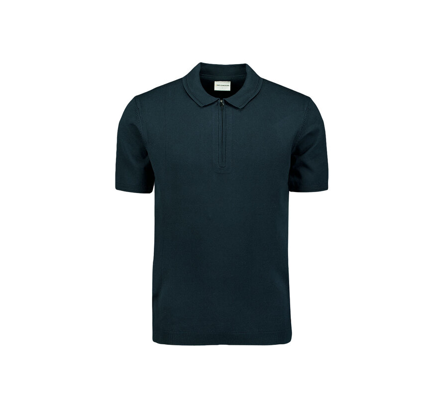 Pullover Short Sleeve Polo Zip Solid Night (27210352 - 078)