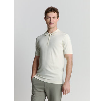 No Excess Pullover Short Sleeve Polo Zip Solid Offwhite (27210352 - 011)