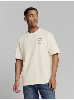 No Excess T-Shirt Crewneck Melange Placed Print Offwhite (27350350 - 011)