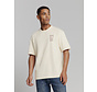 T-Shirt Crewneck Melange Placed Print Offwhite (27350350 - 011)
