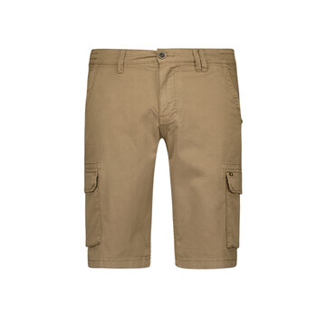No Excess Short Cargo Garment Dyed + Stone Washed Stretch Khaki (278190313SN - 043)