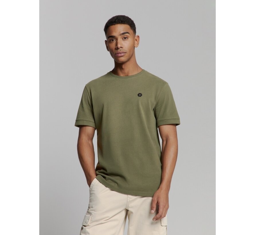 T-Shirt Crewneck Peached Dark Moss (27360375 - 186)