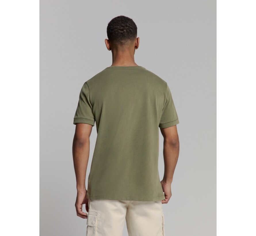 T-Shirt Crewneck Peached Dark Moss (27360375 - 186)