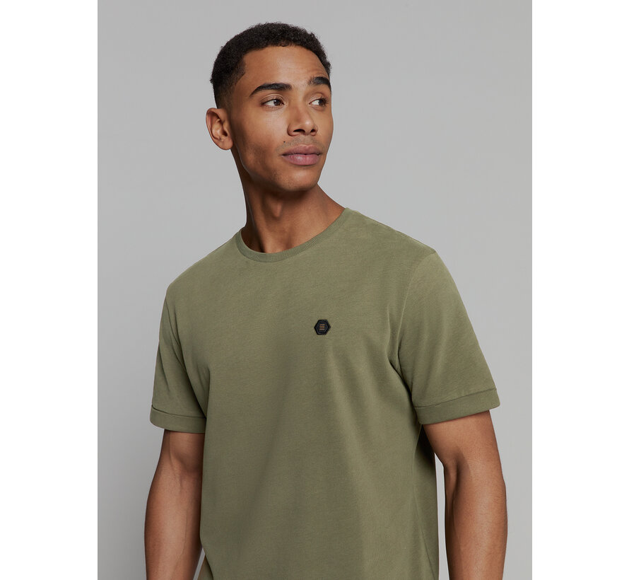 T-Shirt Crewneck Peached Dark Moss (27360375 - 186)