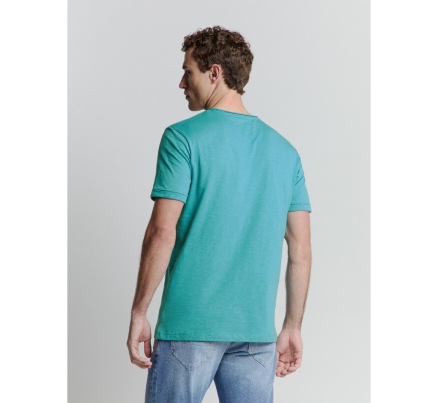 T-Shirt Crewneck Slub Seablue (27360102SN - 039)
