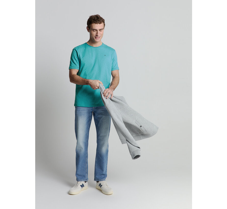 T-Shirt Crewneck Slub Seablue (27360102SN - 039)
