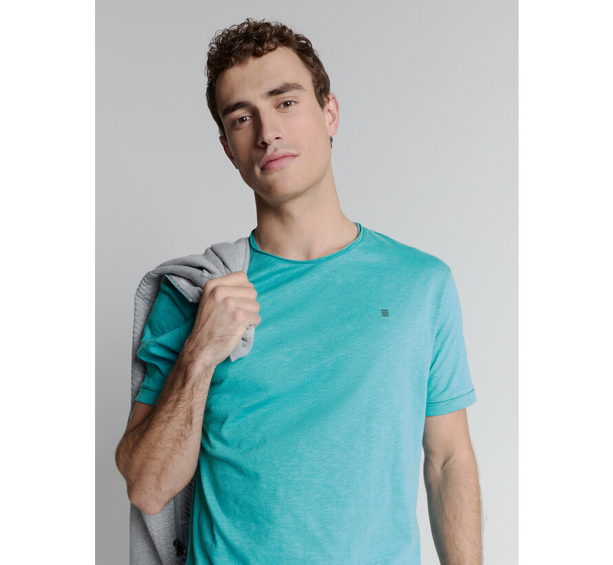 T-Shirt Crewneck Slub Seablue (27360102SN - 039)