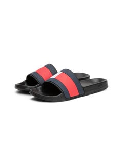 Tommy Hilfiger Slippers Rubber TH Flag Pool Slide Black (FM0FM04263 - BDS)