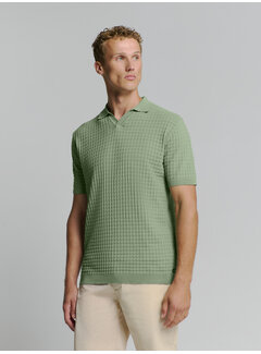 No Excess Pullover Short Sleeve Polo V Solid Jacquard Green (27230363 - 050)