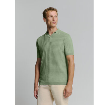 No Excess Pullover Short Sleeve Polo V Solid Jacquard Green (27230363 - 050)