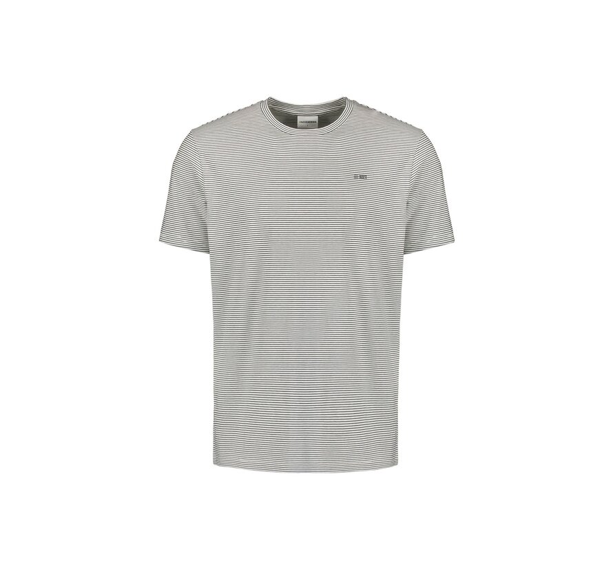 T-Shirt Crewneck Stripes Offwhite (27340371 - 011)