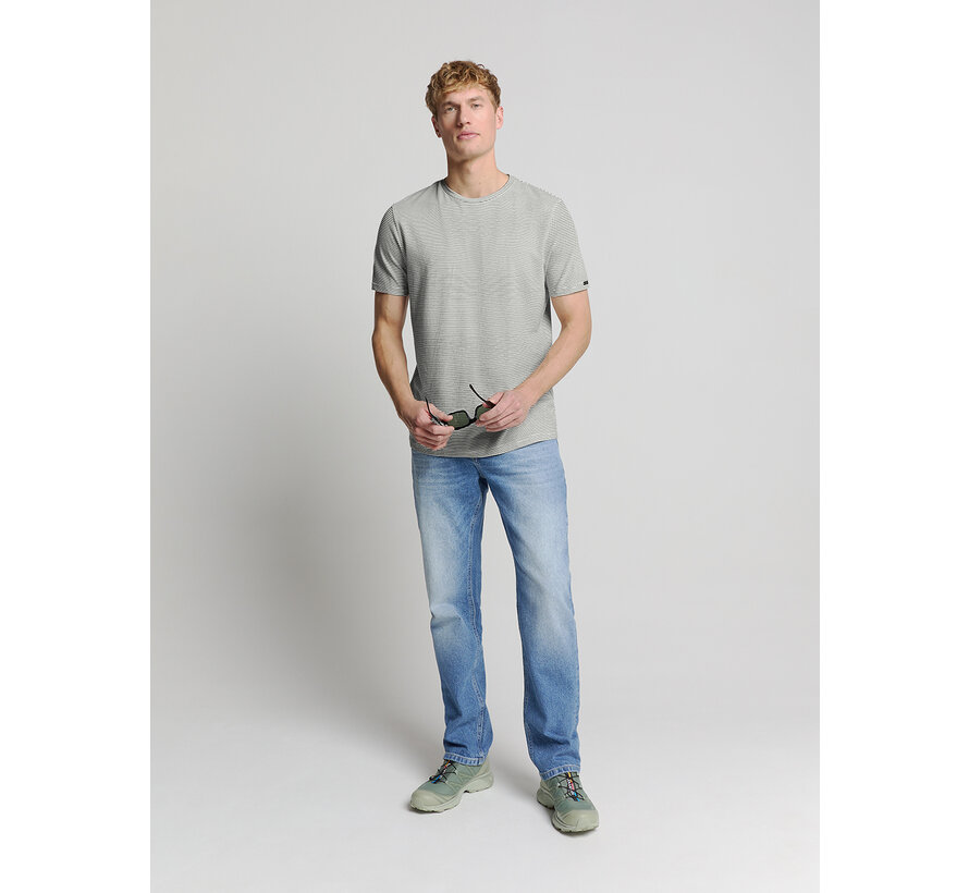 T-Shirt Crewneck Stripes Offwhite (27340371 - 011)