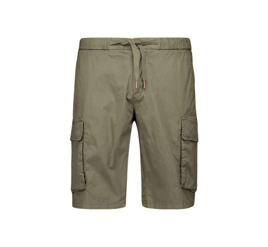 Short Stretch Cargo Garment Dyed Dark Moss (278190309 - 186)
