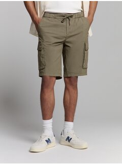 No Excess Short Stretch Cargo Garment Dyed Dark Moss (278190309 - 186)