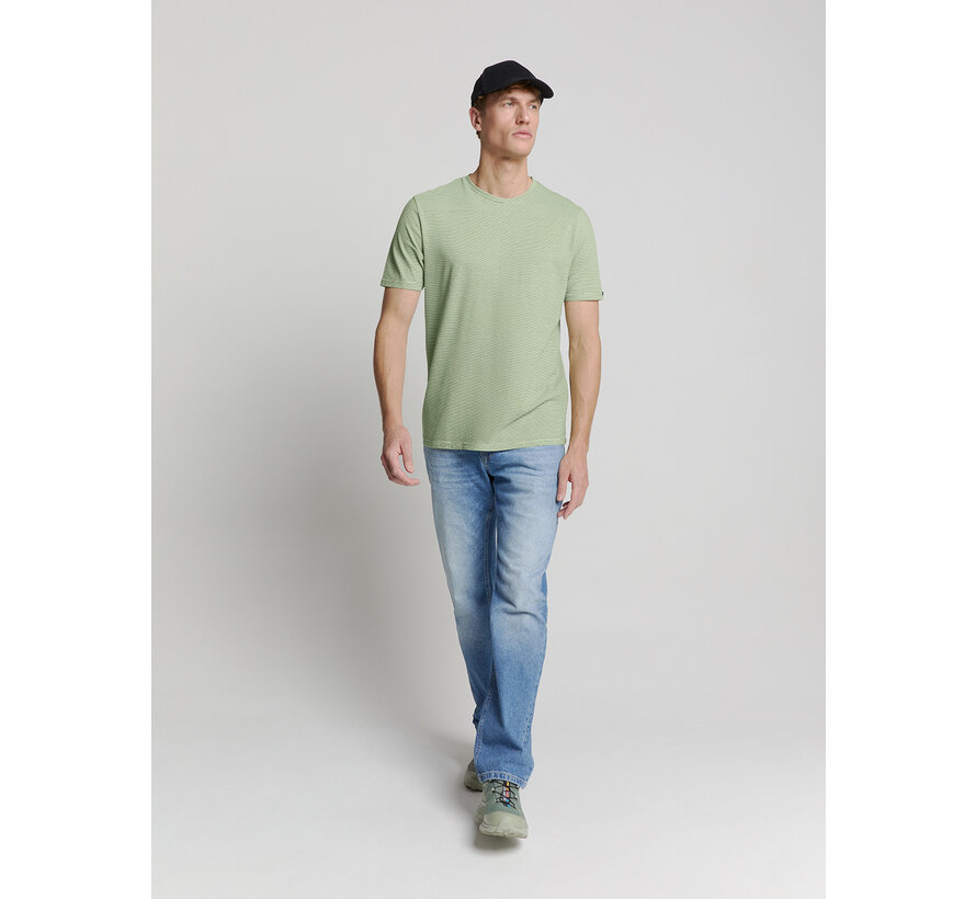 T-Shirt Crewneck Stripes Mint (27340371 - 058)
