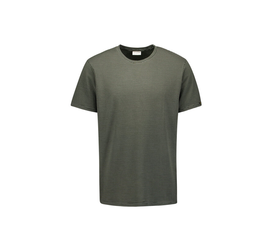 T-Shirt Crewneck Stripes Dark Steel (27340371 - 124)