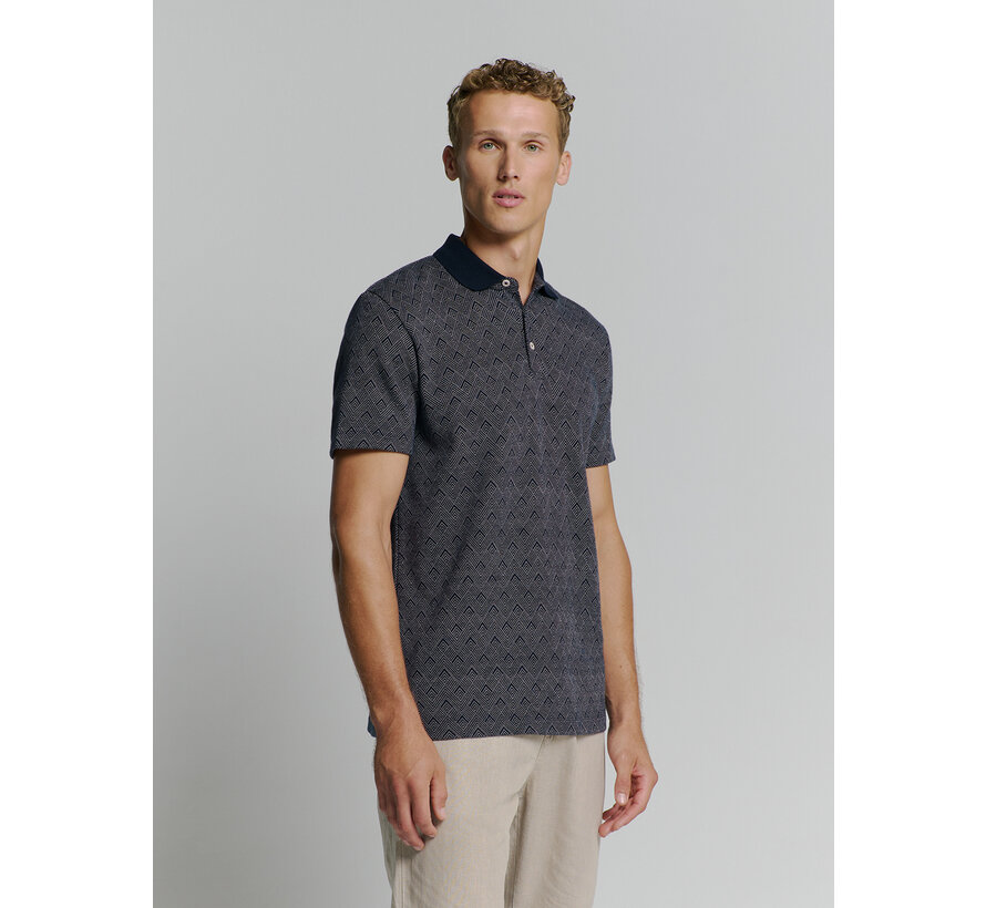 Polo 2 Coloured Jacquard Deep Blue (27380353 - 096)