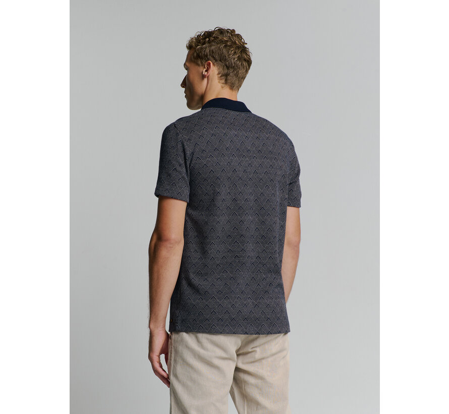 Polo 2 Coloured Jacquard Deep Blue (27380353 - 096)