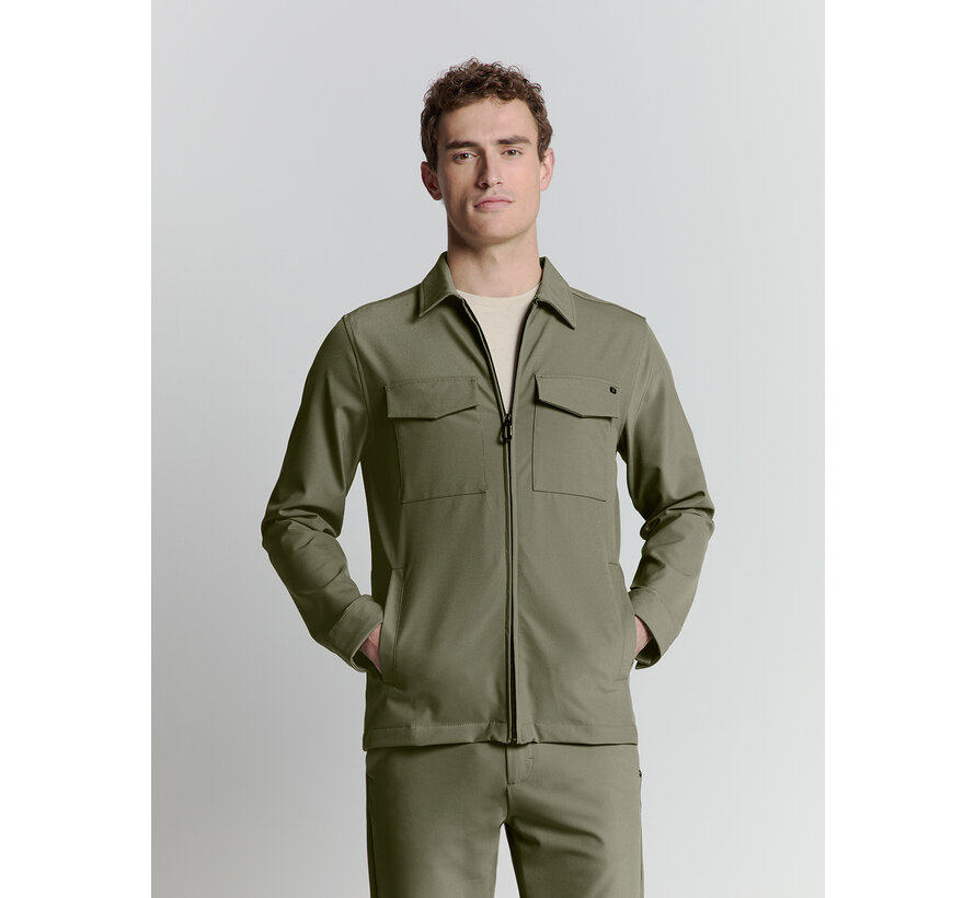 Overshirt Full Zipper Stretch Sedoc Light Army (27510104 - 177)