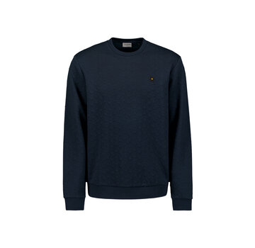 No Excess Sweater Crewneck Jacquard Deep Blue (27100120 - 096)