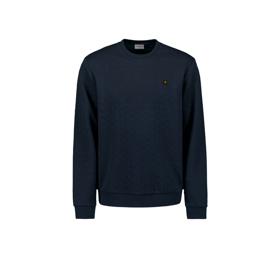 Sweater Crewneck Jacquard Deep Blue (27100120 - 096)