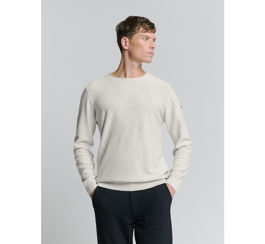 Pullover Crewneck Garment Dyed + Stone Washed Chalk (27210101SN - 017)