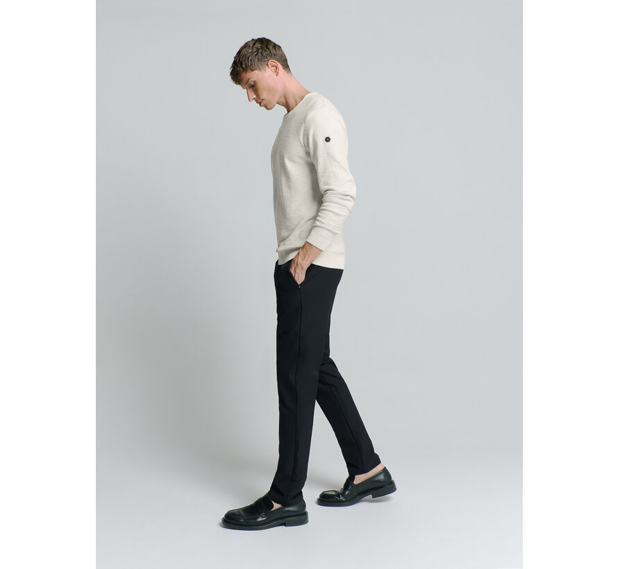 Pullover Crewneck Garment Dyed + Stone Washed Chalk (27210101SN - 017)