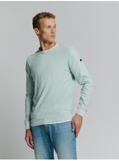 No Excess Pullover Crewneck Garment Dyed + Stone Washed Ice (27210101SN - 151)