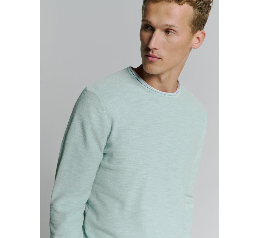 Pullover Crewneck Garment Dyed + Stone Washed Ice (27210101SN - 151)