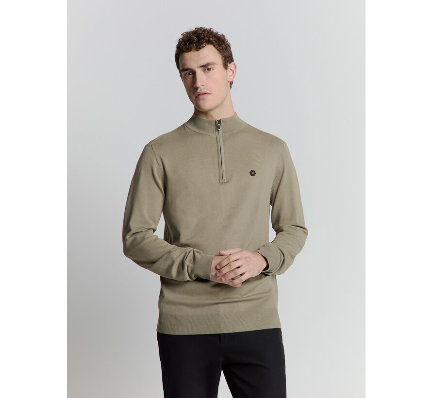 Pullover Half Zip Light Army (27210106SN - 177)
