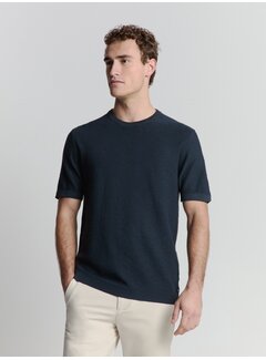 No Excess Pullover Short Sleeve Crewneck Solid Slub Knit Night (27230262 - 078)