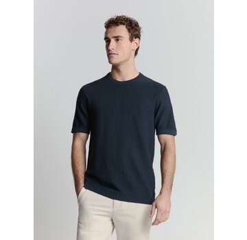 No Excess Pullover Short Sleeve Crewneck Solid Slub Knit Night (27230262 - 078)