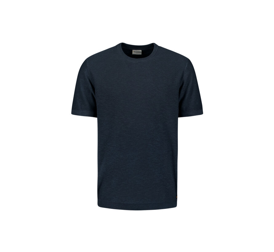 Pullover Short Sleeve Crewneck Solid Slub Knit Night (27230262 - 078)