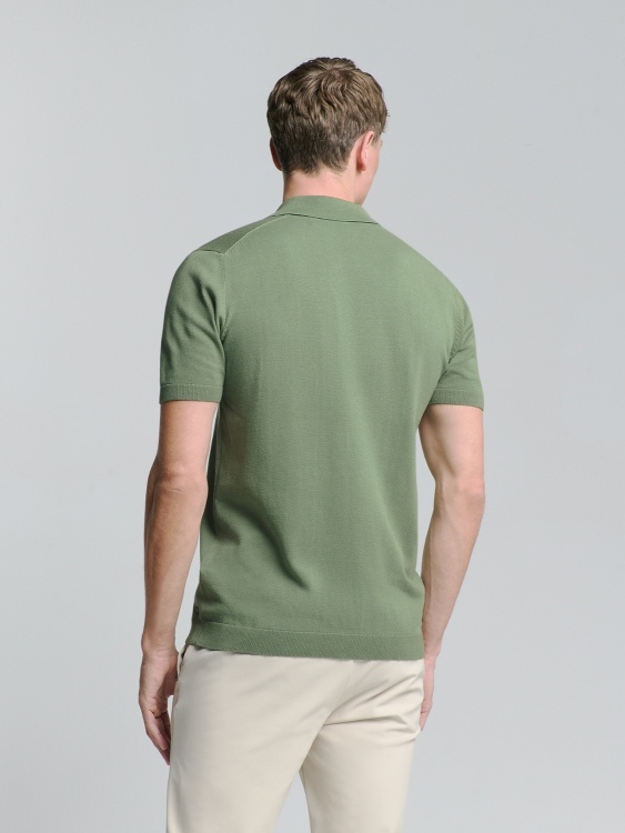 No Excess Pullover Short Sleeve Polo V Solid Green XL No Excess