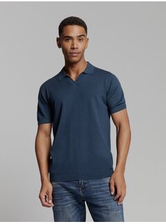 No Excess Pullover Short Sleeve Polo V Solid Deep Blue (27230353SN - 096)