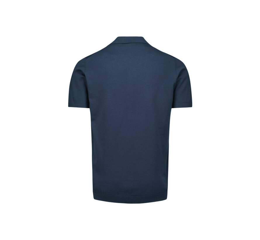 Pullover Short Sleeve Polo V Solid Deep Blue (27230353SN - 096)