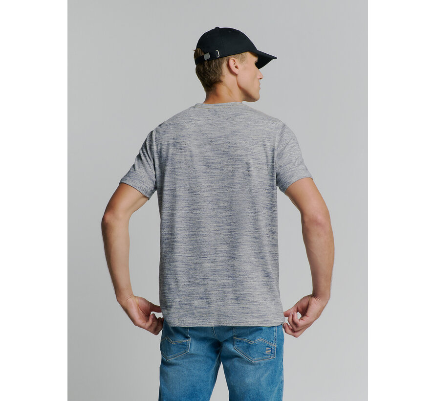 T-Shirt Crewneck Multi Coloured Melange Deep Blue (27340368 - 096)