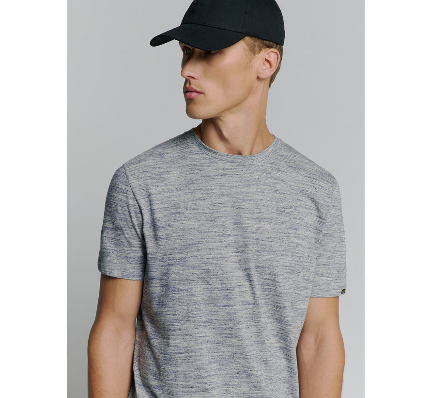 T-Shirt Crewneck Multi Coloured Melange Deep Blue (27340368 - 096)