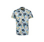 Shirt Short Sleeve Allover printed With Linen Blue (27460338 - 030)