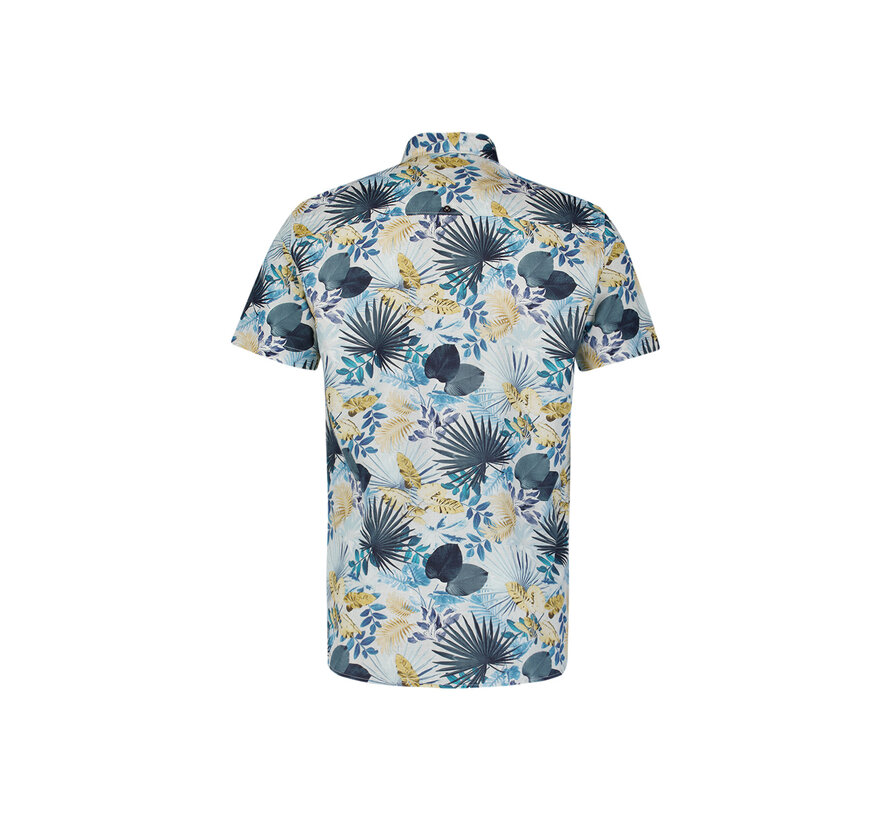 Shirt Short Sleeve Allover printed With Linen Blue (27460338 - 030)